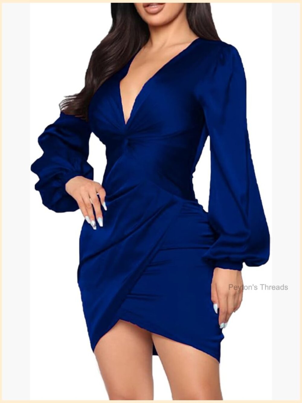 Sexy V-Neck Ruffle Wrap Midi Dress for Evening Party Wedding Guest